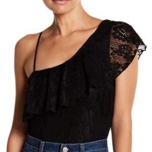 Socialite Black Lace Bodysuit Size M